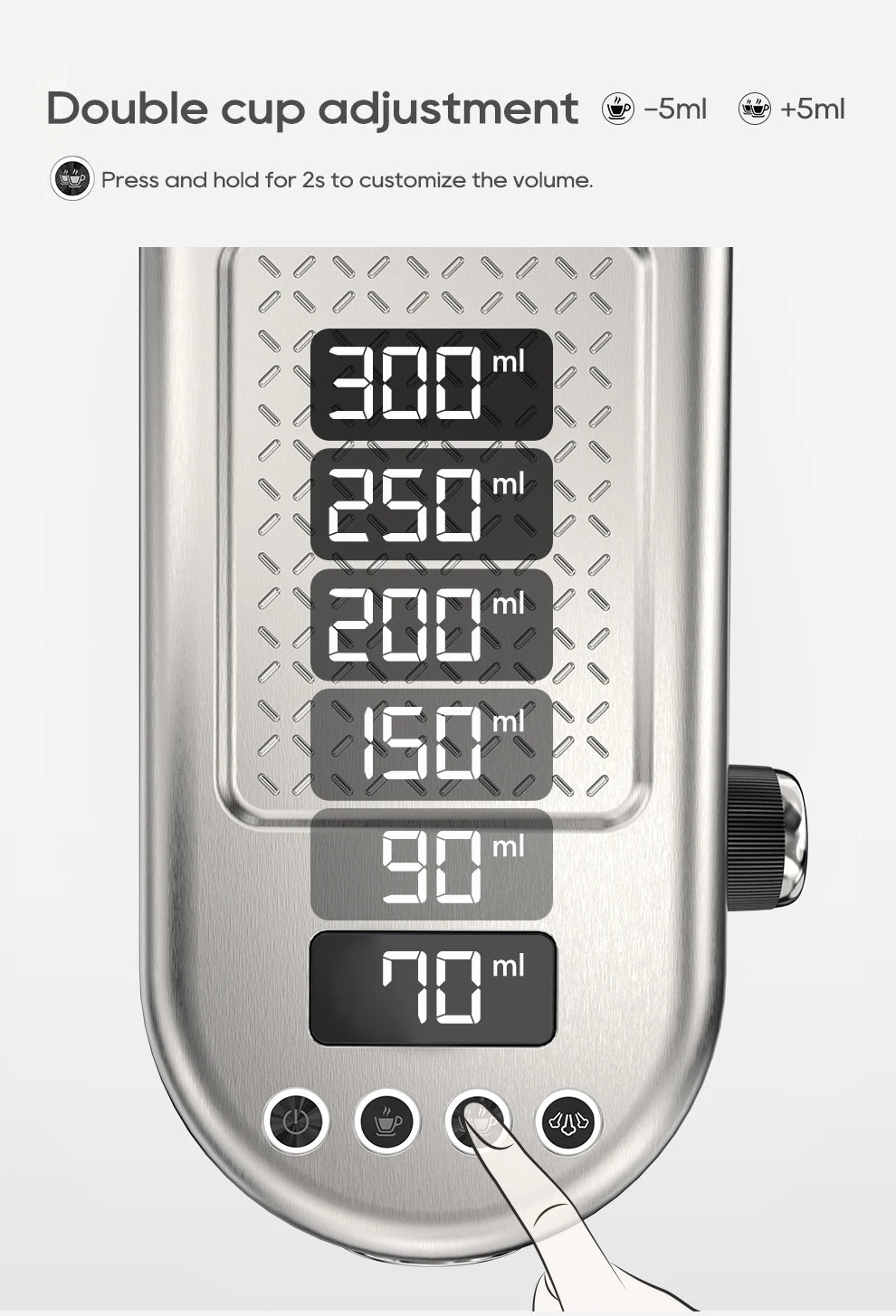 Cafetera Espresso HiBREW H10B 20 Bar Semiautomática Slim Frío y Caliente