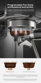 Cafetera Espresso HiBREW H10B 20 Bar Semiautomática Slim Frío y Caliente
