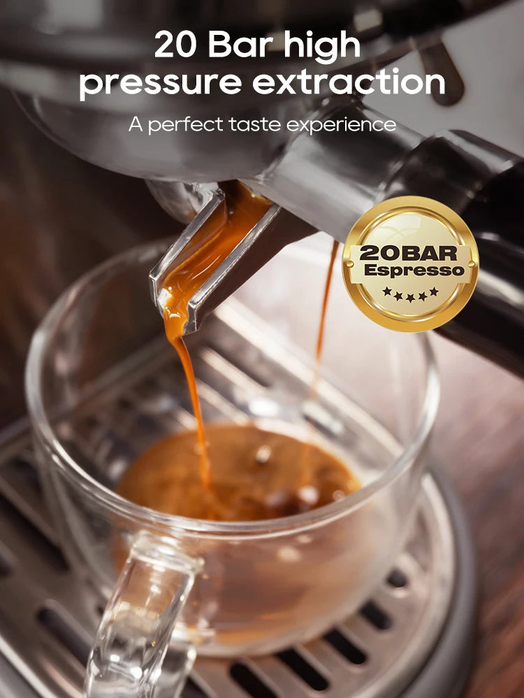 Cafetera Espresso HiBREW H10B 20 Bar Semiautomática Slim Frío y Caliente