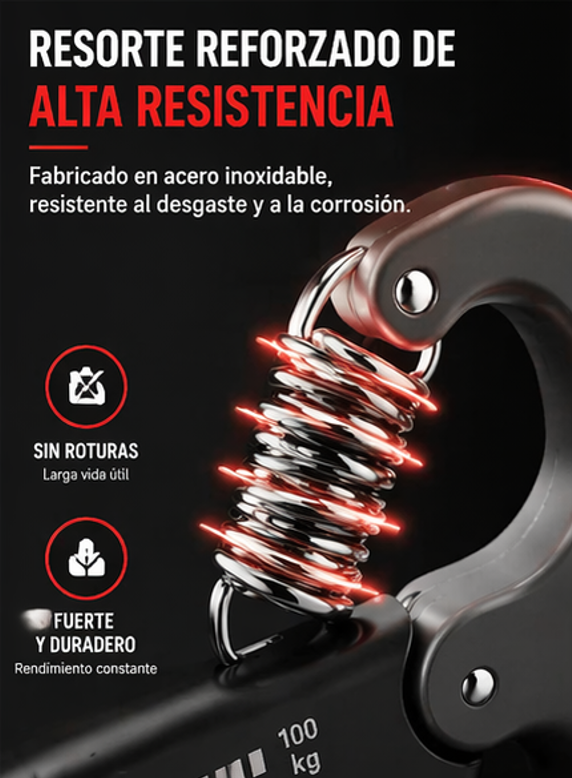 Hand Grip Ajustable 5-100kg Fortalecedor de Mano Muñeca y Antebrazo