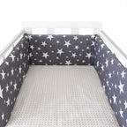 Protector de Cuna Nórdico Estrellas 200x30cm Acolchado con Cremallera