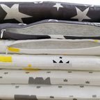 Protector de Cuna Nórdico Estrellas 200x30cm Acolchado con Cremallera