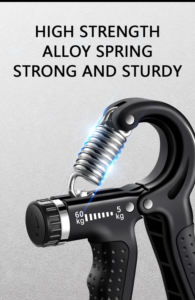 Hand Grip Ajustable 5-60kg con Contador Entrenador de Fuerza Mano y Antebrazo