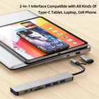 Hub USB C 8 en 1 con USB 3.0 USB 2.0 y Puertos USB C de Aluminio