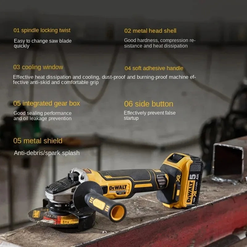Amoladora Angular DEWALT DCG405 125mm 18V Brushless Sin Batería