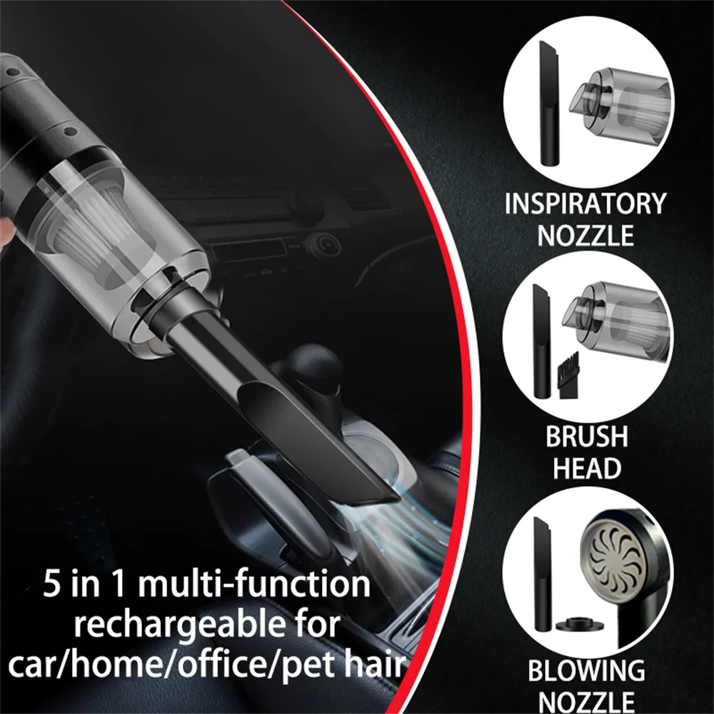 Aspirador de Mano Portátil Compacto para Coche y Hogar Multiusos