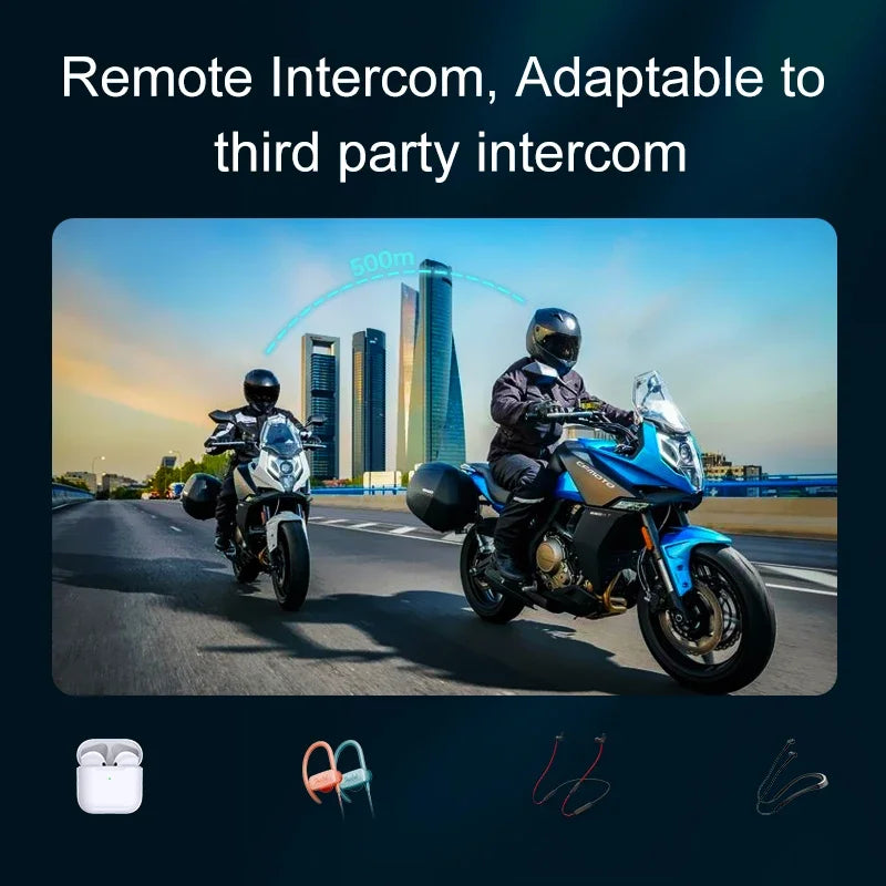 Intercomunicador Moto Y12 Pro Bluetooth con Doble Micrófono FM y Música