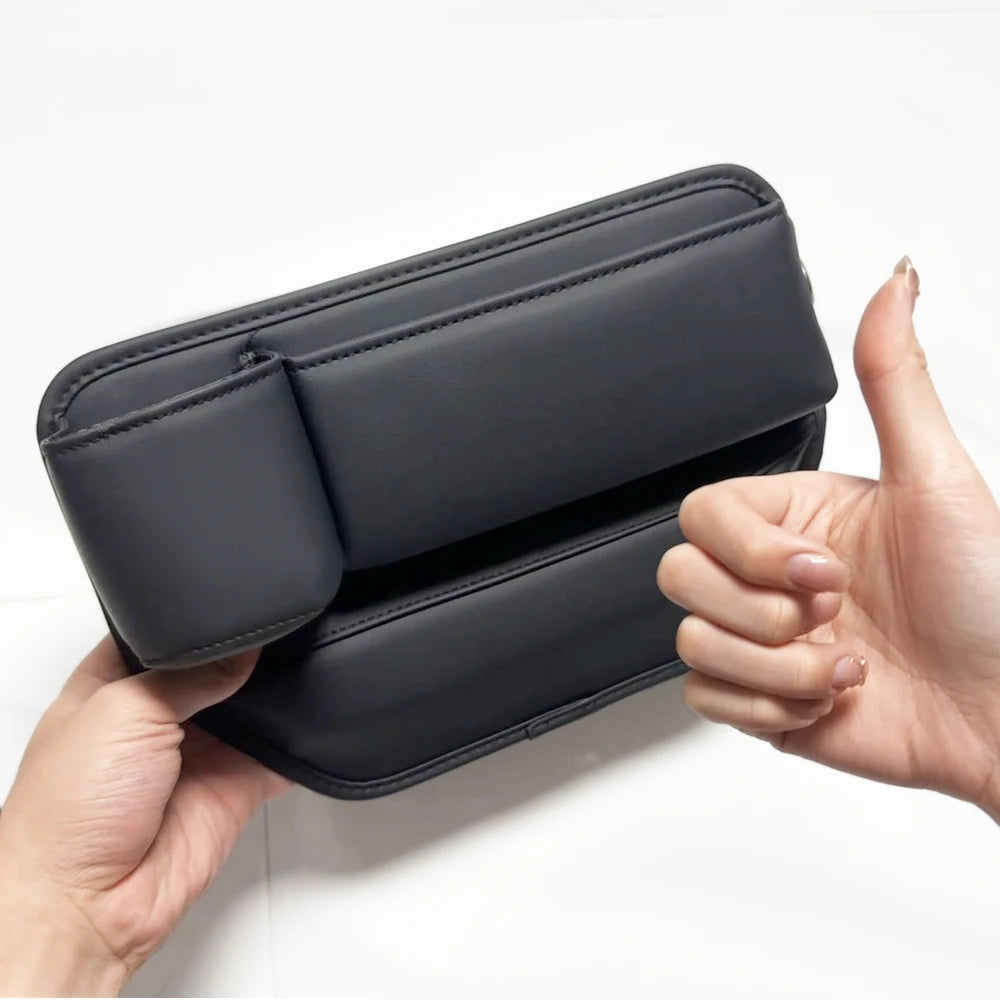 Organizador de Hueco para Asiento con Portavasos Cuero Universal Coche