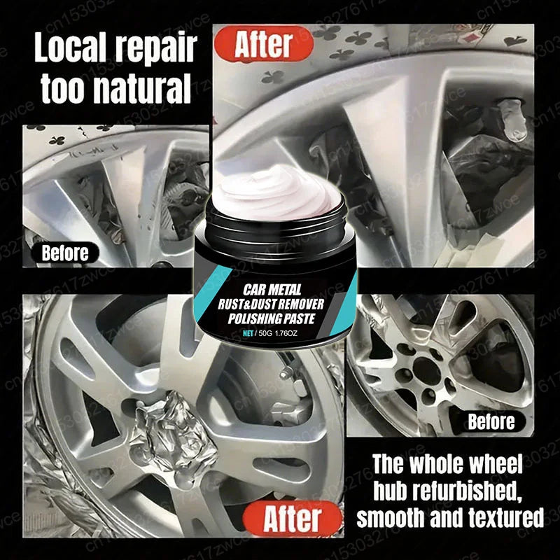 Pasta Restauradora de Óxido para Coche Reparación de Cromo y Rayones