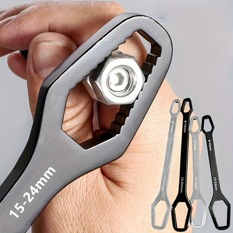 Llave Doble Ajustable 3-17mm Autoadaptable Tipo Carraca Universal