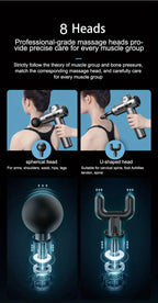 Pistola de Masaje Muscular Portátil Fascia Gun Vibración Relajación Profunda