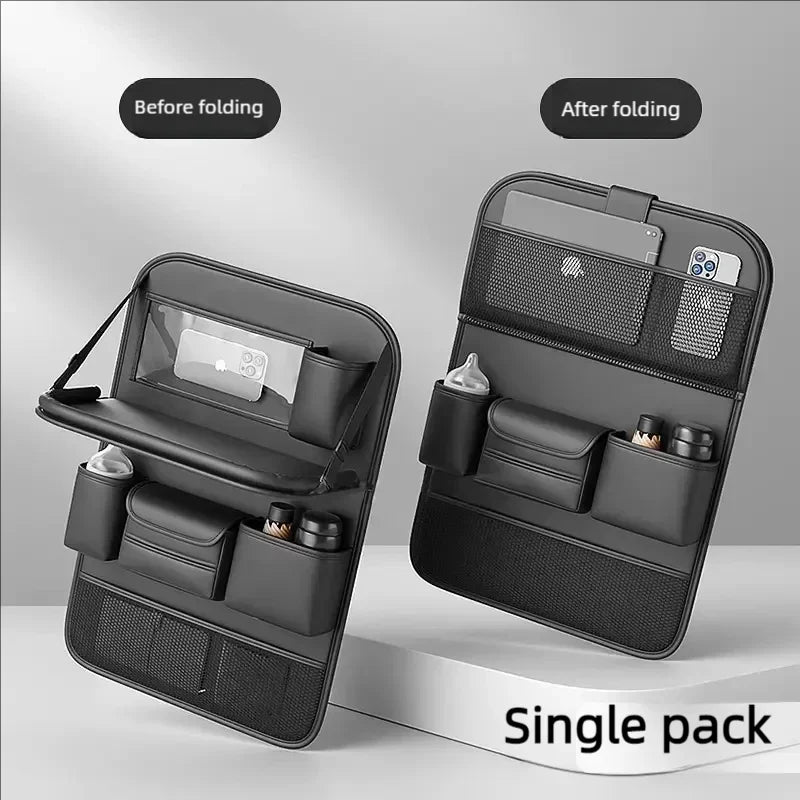 Organizador Trasero de Asiento de Coche con Mesa Plegable y Bolsillos