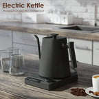 Hervidor Eléctrico Gooseneck 1200W con Control de Temperatura para Café y Té