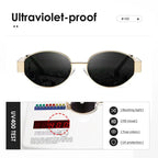 Gafas de Sol Steampunk Ovaladas Vintage Mujer UV400 Metal Retro