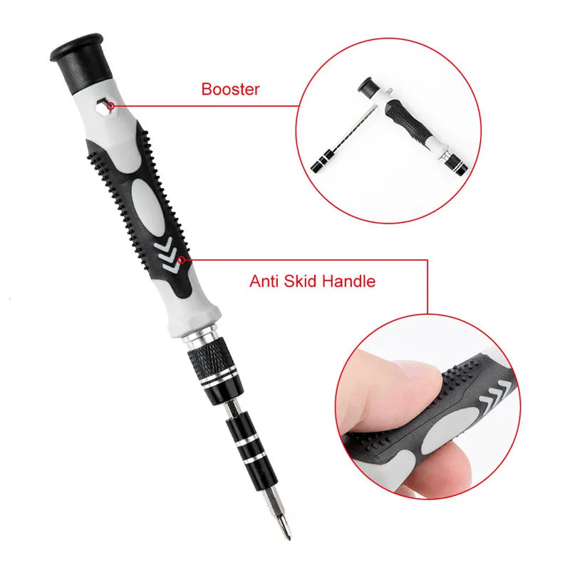 Set de Puntas de Destornillador Magnéticas Torx Phillips para Reparación