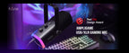 Micrófono FIFINE AmpliGame AM8 USB XLR RGB para Streaming Gaming y Grabación