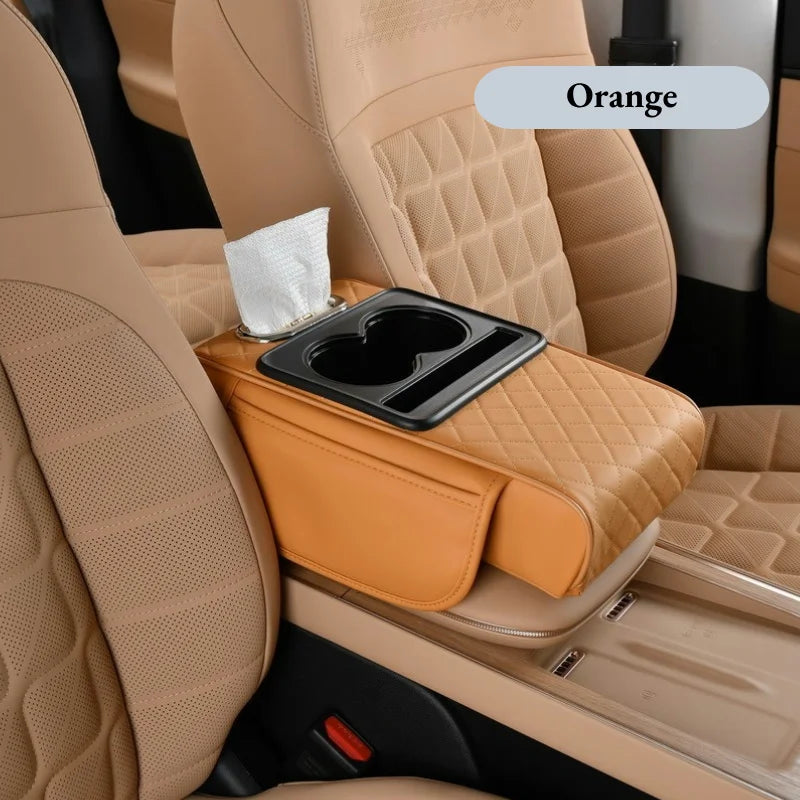 Cojín Reposabrazos para Coche con Portavasos Almohadilla Consola Central