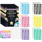 Parches Antiacné Estrellas 1400 Piezas Ultrafinos Multicolor Ocultador Granitos