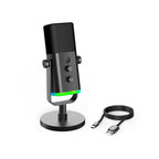 Micrófono FIFINE AmpliGame AM8 USB XLR RGB para Streaming Gaming y Grabación