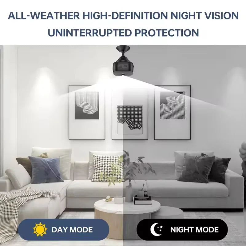 Cámara de Seguridad WiFi HD Mini Visión Nocturna Color Detección Movimiento