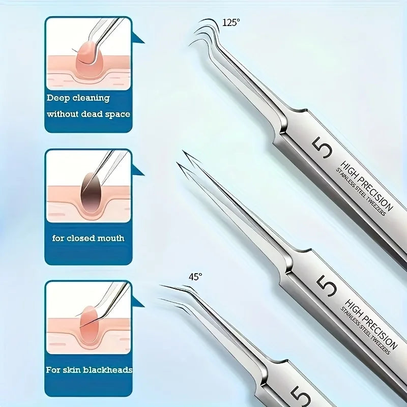 Kit Removedor de Puntos Negros 8 Piezas Acero Inoxidable Profesional