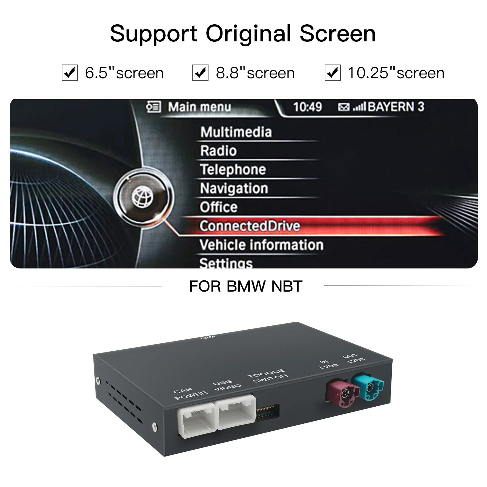 CarPlay Inalámbrico para BMW NBT EVO Serie 1-7 X1 X3 X5 MINI Plug and Play