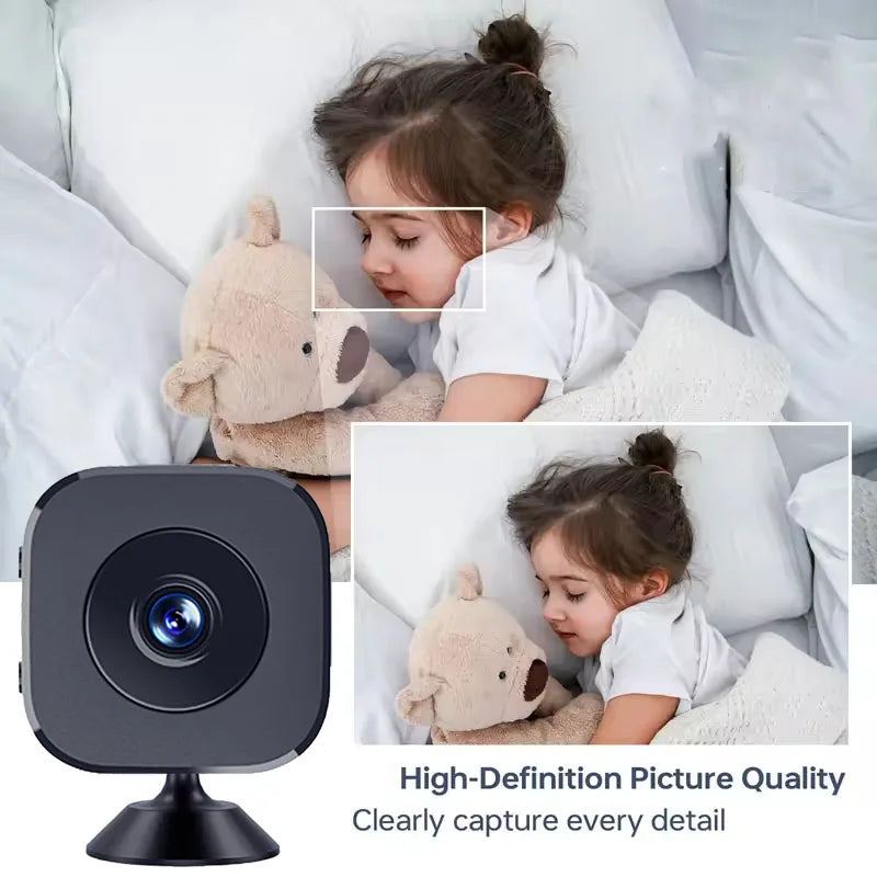 Cámara de Seguridad WiFi HD Mini Visión Nocturna Color Detección Movimiento