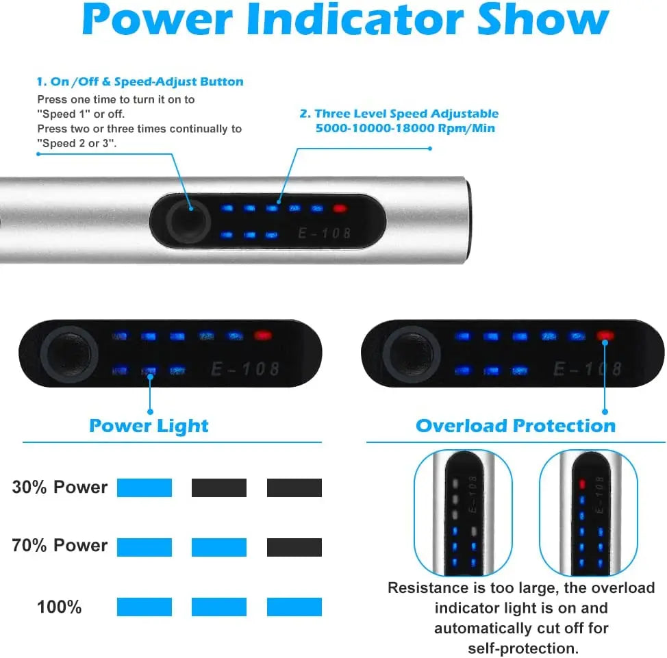 Mini Taladro Rotativo JANGKLIFE USB Inalámbrico para Grabado y DIY