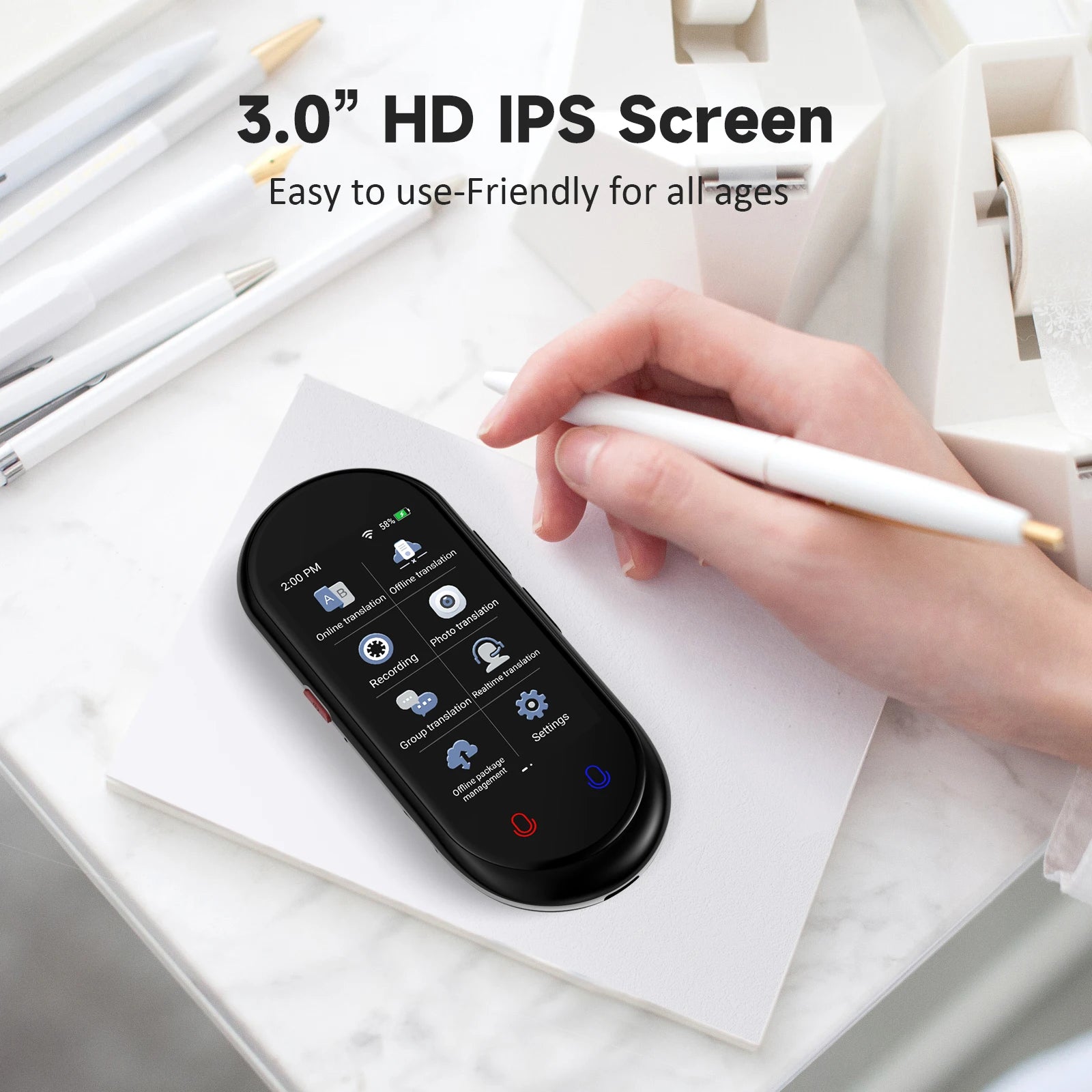 Traductor Inteligente Vormor Z8 138 Idiomas Portátil con Traducción en Tiempo Real