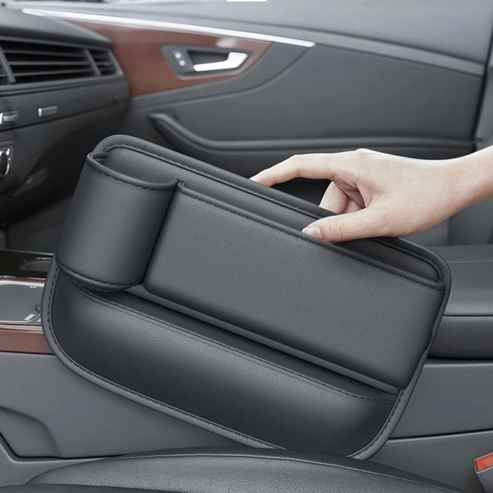 Organizador de Hueco para Asiento con Portavasos Cuero Universal Coche