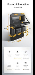 Organizador Trasero de Asiento de Coche con Mesa Plegable y Bolsillos