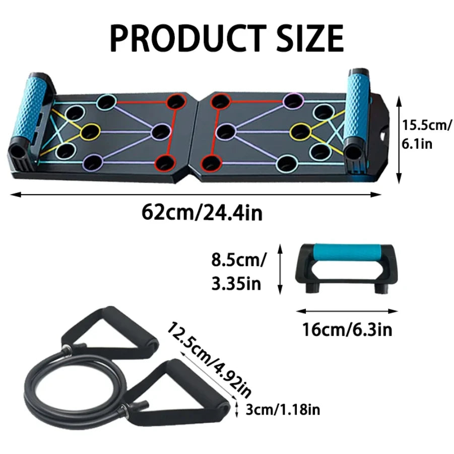 Tabla de Flexiones Multifunción Push Up Board con Soportes Entrenamiento