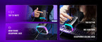 Micrófono FIFINE AmpliGame AM8 USB XLR RGB para Streaming Gaming y Grabación