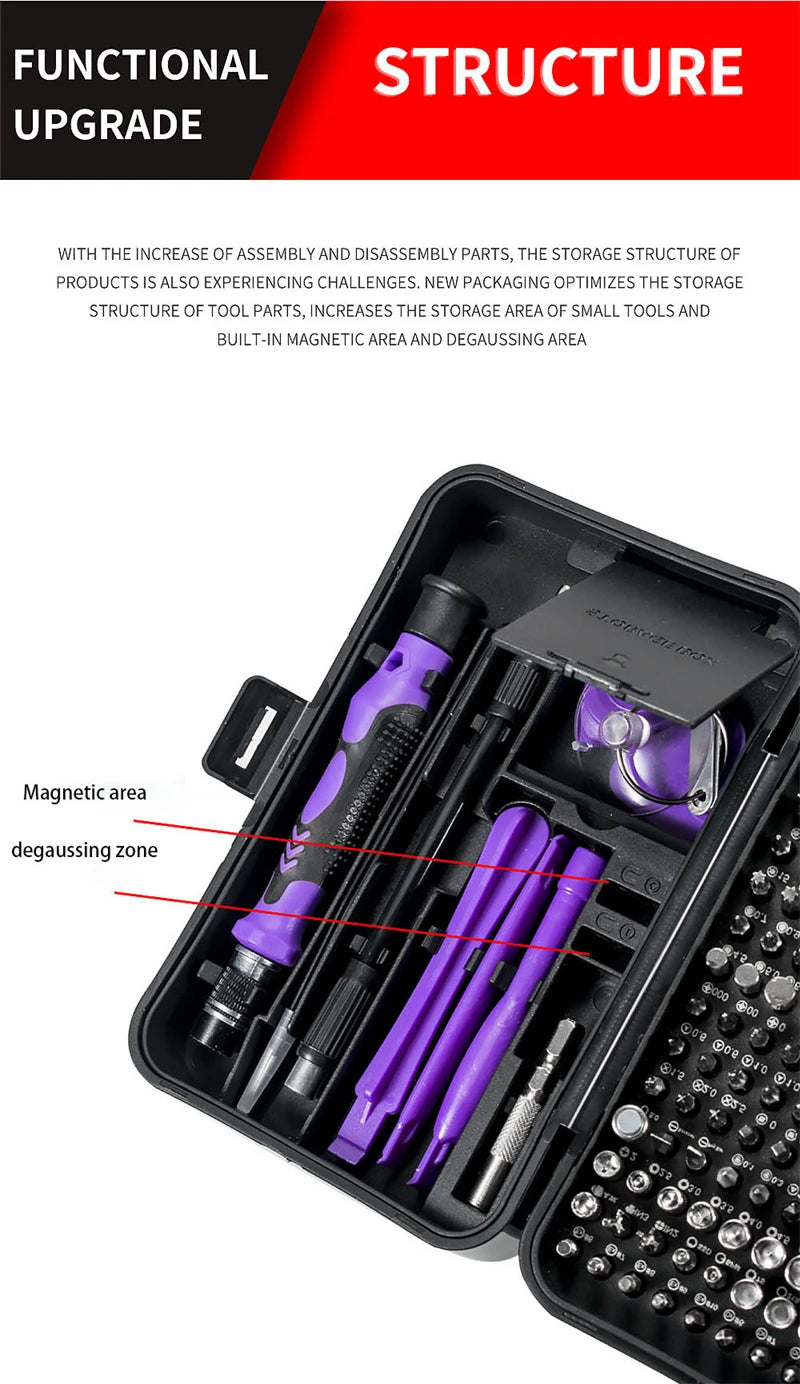 Set de Puntas de Destornillador Magnéticas Torx Phillips para Reparación