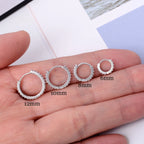 Pendientes Huggie Acero Inoxidable con Circonita Mini Aros Cartílago