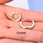 Pendientes Huggie Acero Inoxidable con Circonita Mini Aros Cartílago