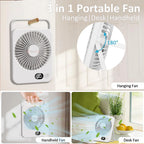 Ventilador Portátil Mini Plegable USB con 5 Velocidades para Escritorio y Pared