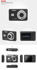 Cámara Digital Kodak PIXPRO FZ55 16MP Zoom Óptico 5X Full HD Vlogging
