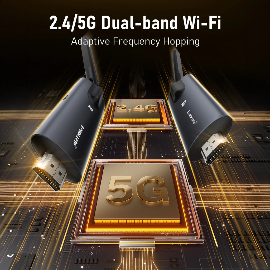 Transmisor y Receptor HDMI Inalámbrico Lemorele 5G 200M Bluetooth