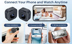 Cámara de Seguridad WiFi HD Mini Visión Nocturna Color Detección Movimiento
