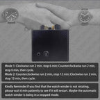 Watch Winder 3 Relojes Automáticos Caja Giratoria PU con Alimentación USB