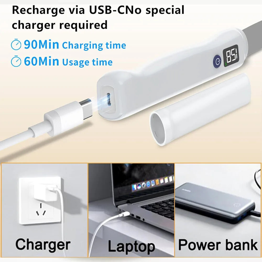 Cuchillo Eléctrico para Mantequilla Caliente Recargable USB Acero Inoxidable