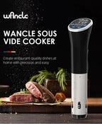 Cocinador Sous Vide Wancle 1100W Circulador de Inmersión con Pantalla LCD