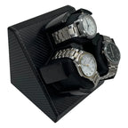 Watch Winder 3 Relojes Automáticos Caja Giratoria PU con Alimentación USB