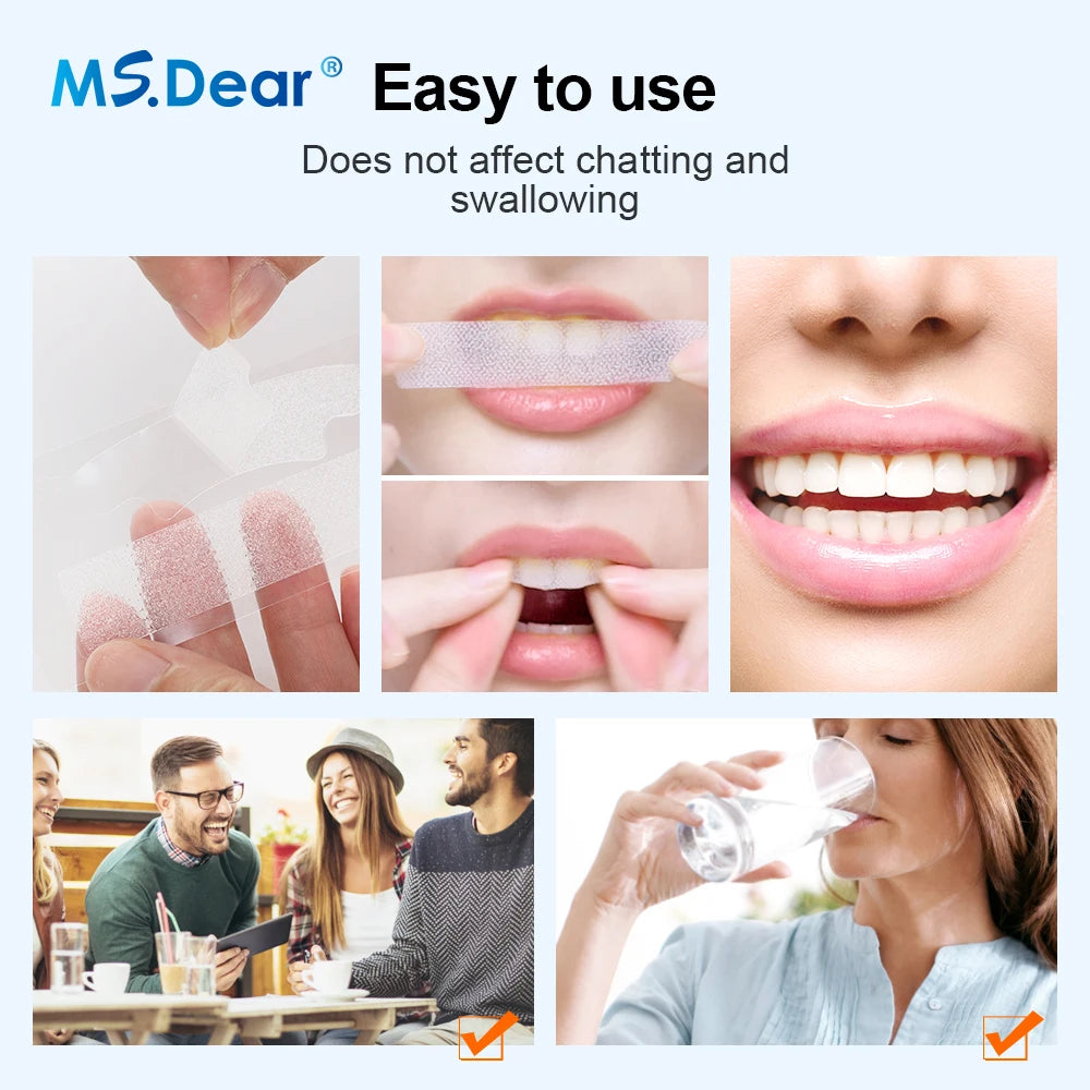 Tiras Blanqueadoras Dentales 9D Gel Efecto Blanco Higiene Oral