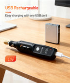 Mini Taladro Eléctrico USB Inalámbrico Herramienta Rotativa para Grabado