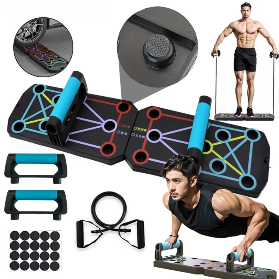 Tabla de Flexiones Multifunción Push Up Board con Soportes Entrenamiento