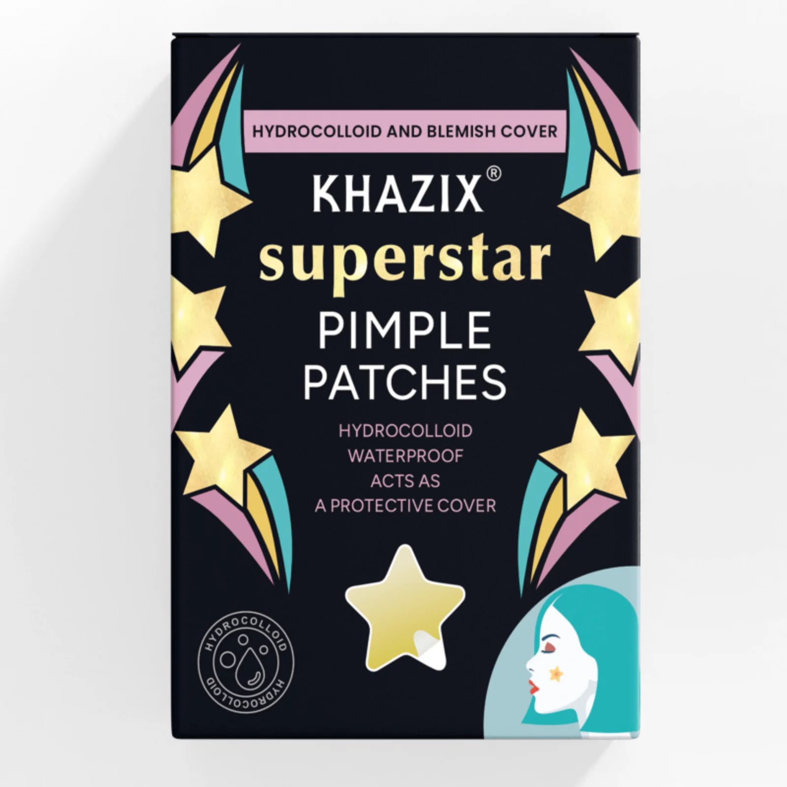 Parches Antiacné Estrellas 1400 Piezas Ultrafinos Multicolor Ocultador Granitos