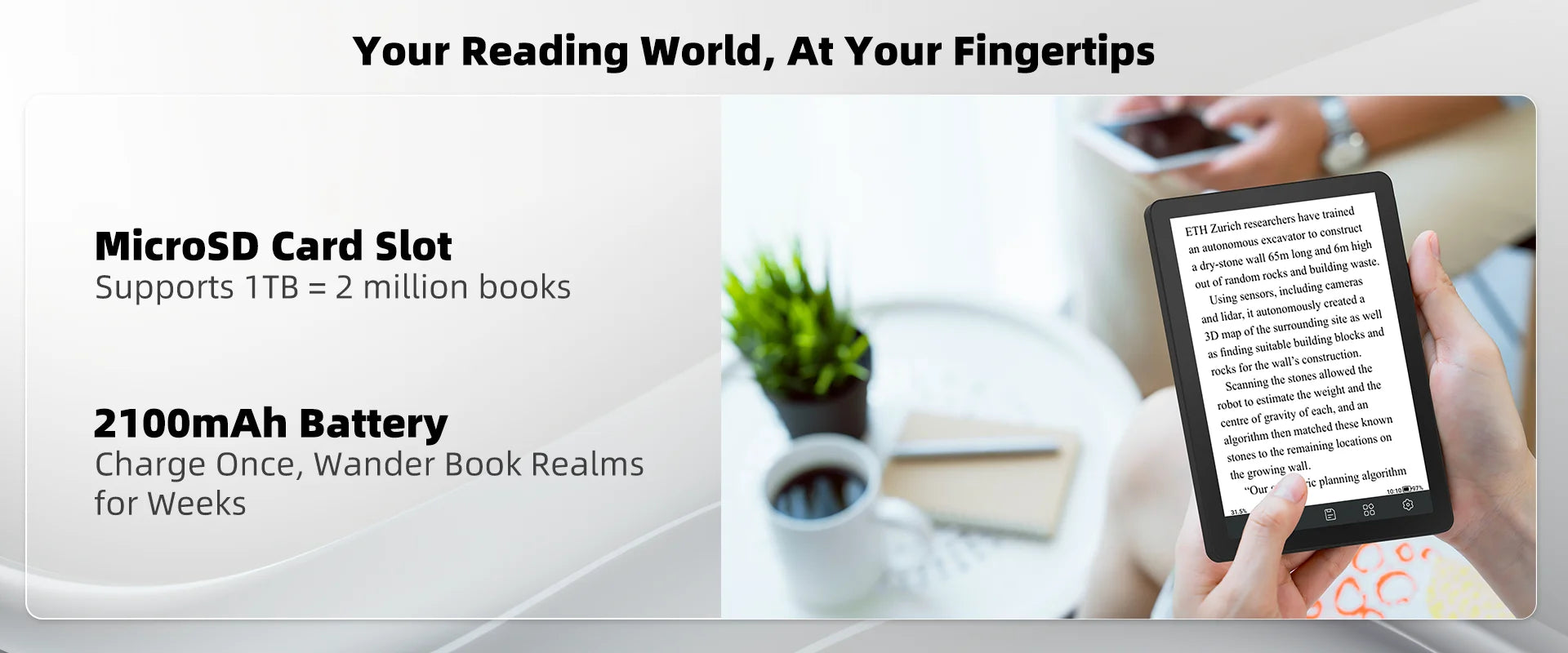 Ebook Reader Bigme B6 6” E-Ink Android 14 4GB+64GB con Luz Ajustable