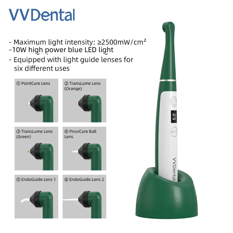 Lámpara de Fotopolimerización Dental  2500mW/cm² Inalámbrica
